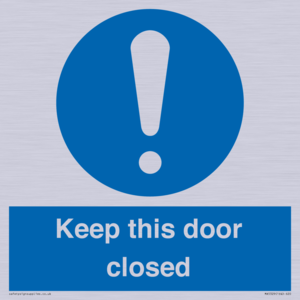 Keep this door closed